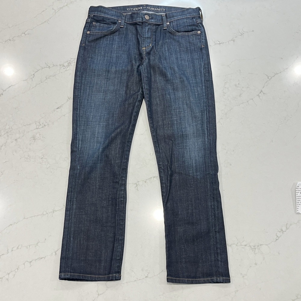 Citizens of Humanity Slim Straight Jeans Womens 29 Dark Indigo Denim COH USA